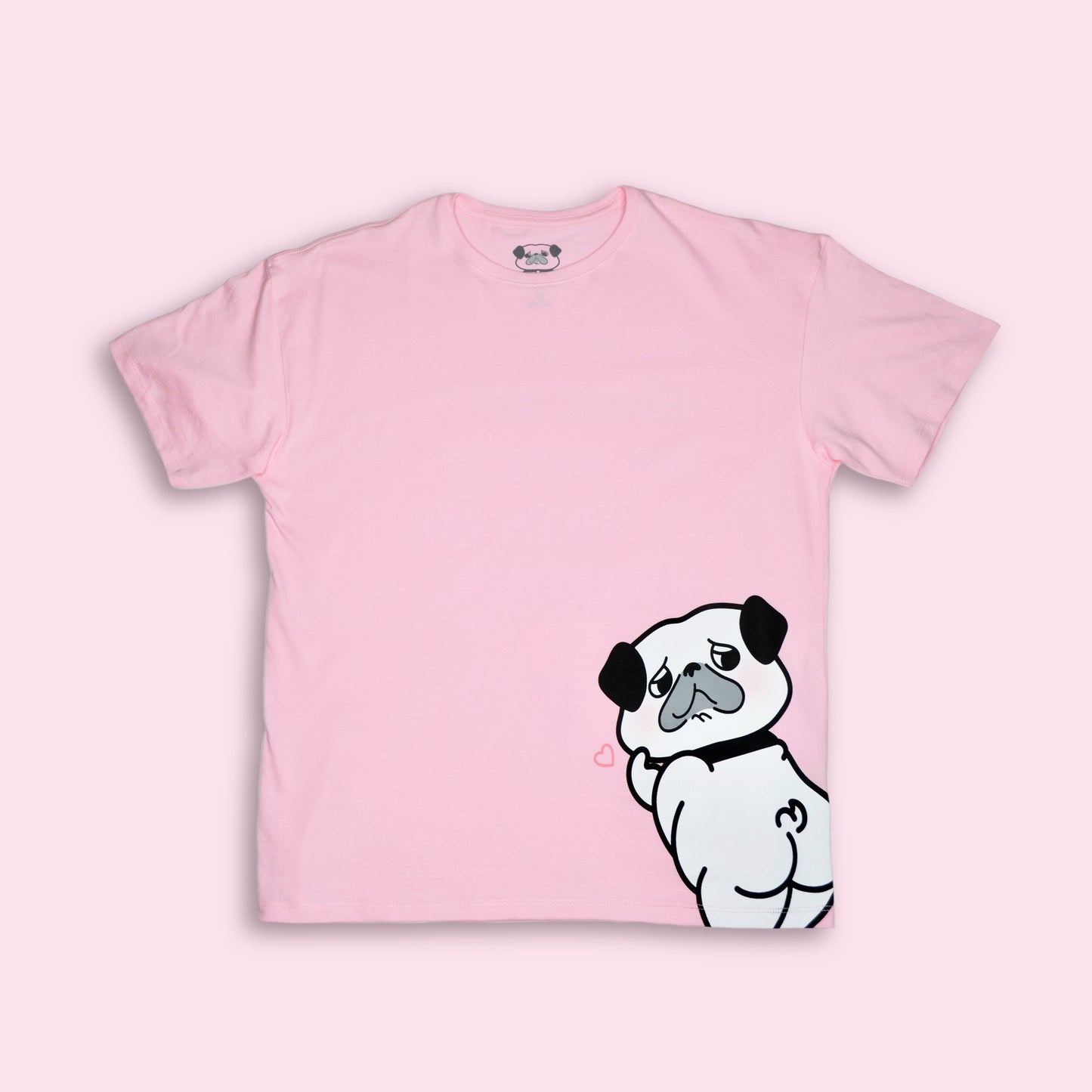 Chunky Thick Boy Pug Oversized T-Shirt